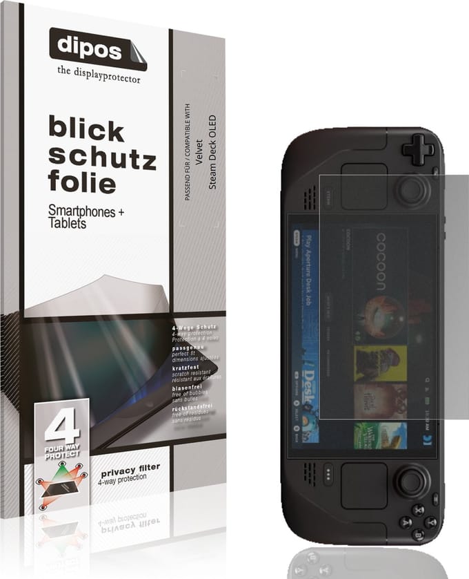 dipos – Matte Privacy Screenprotector geschikt voor Velvet Steam Deck OLED | Anti-Spy Beschermfolie