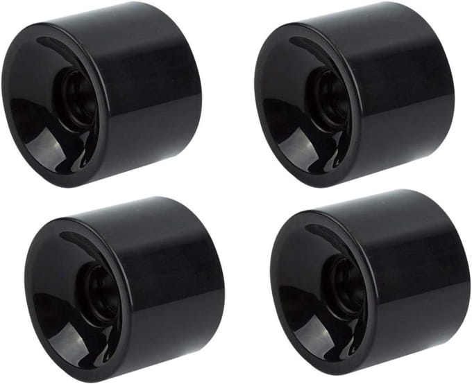 Reservewielen Set - Longboard Cruiser - Soepel Rijden - Zachte 80A Hardheid - 70 mm Diameter - Zwart