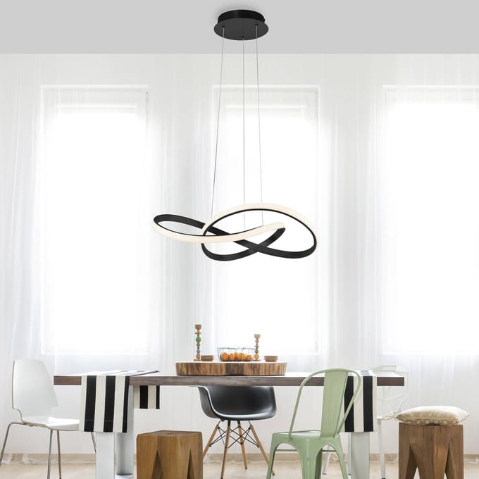 JUST LIGHT. GmbH LED hanglamp Maria, dimbaar, zwart