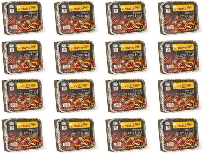 16 X Bar-Be-Quick Instant Barbecue Packages - Each Package Feeds 4 People - The World's Best Disposable BBQ Brand