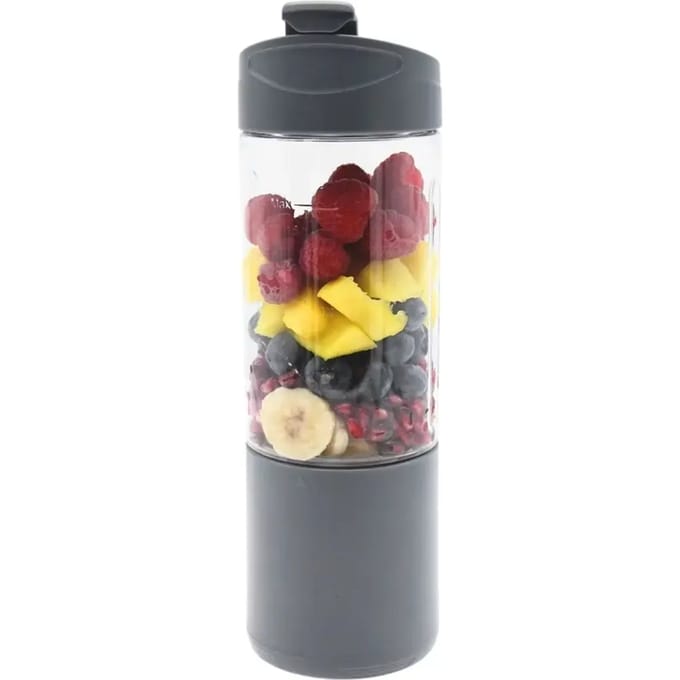 Urban Fitness draagbare blender - VitalFuse smoothie maker grijs.
