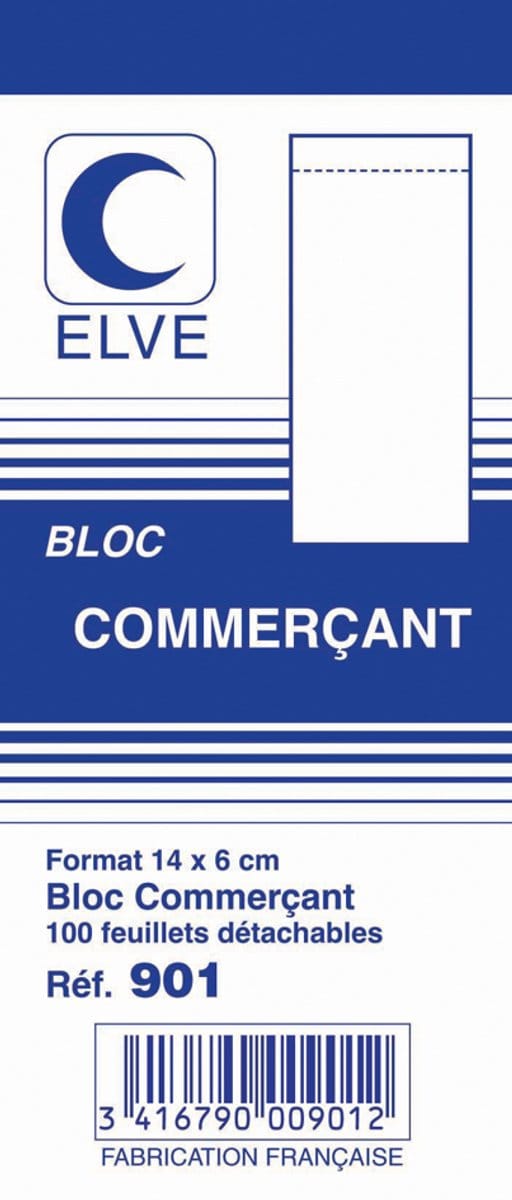 Handelsblocnote, 60 x 140 mm, 100 vellen