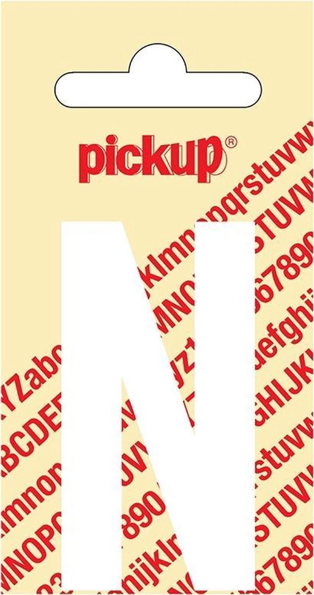 Pickup plakletter Nobel 60 mm wit N - 31012060N