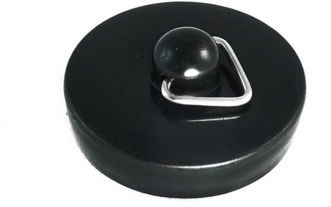 2x Zwarte Nylon Zinkplug 35mm - Geschikt voor Caravan wastafel