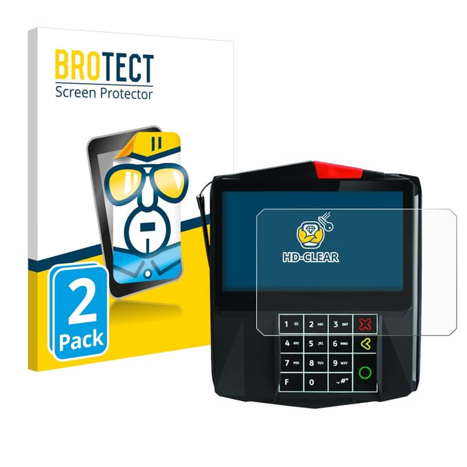 BROTECT - Screenprotector voor ingenico Lane/7000 - Folie Beschermfolie transparant 2 Stuks