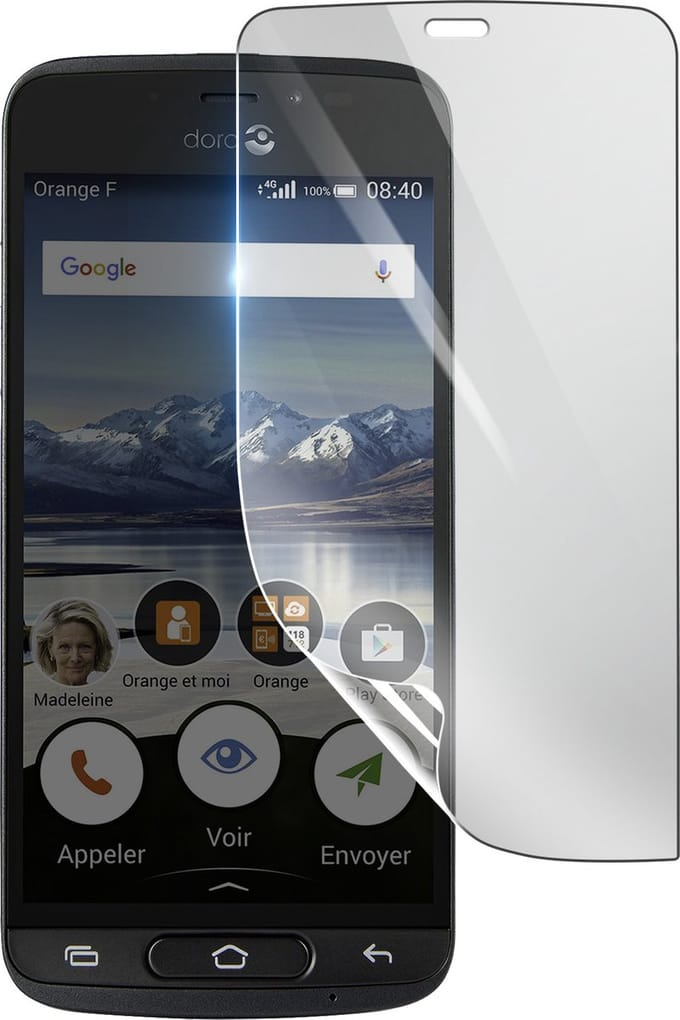 3mk, Geschikt voor Doro 8042, Schokbestendige Hydrogel Screenprotector, Transparant