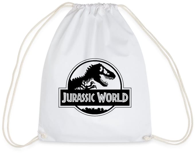 Jurassic World Klassiek Logo In Zwart Gymtas
