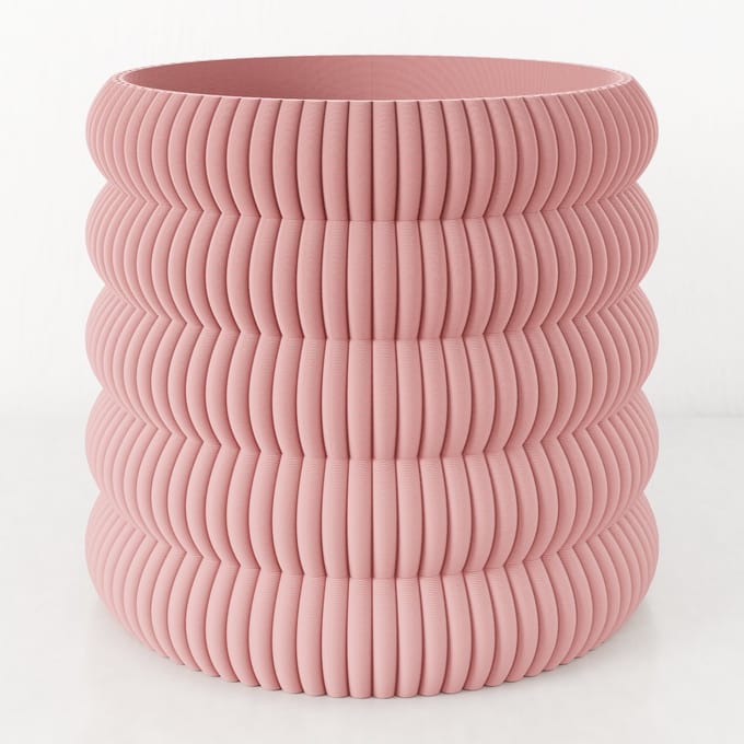 Fleuriek - Bloempot voor binnen - Roze plantenpot van bio plastic - Ø12 cm