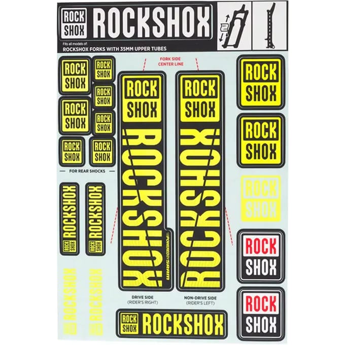Fietsvorksticker kit tot 2018 Rockshox