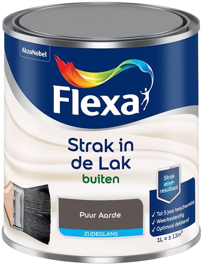 Flexa - Strak In De Lak Buitenlak Zijdeglans - Puur Aarde - Mengverf - 1 L