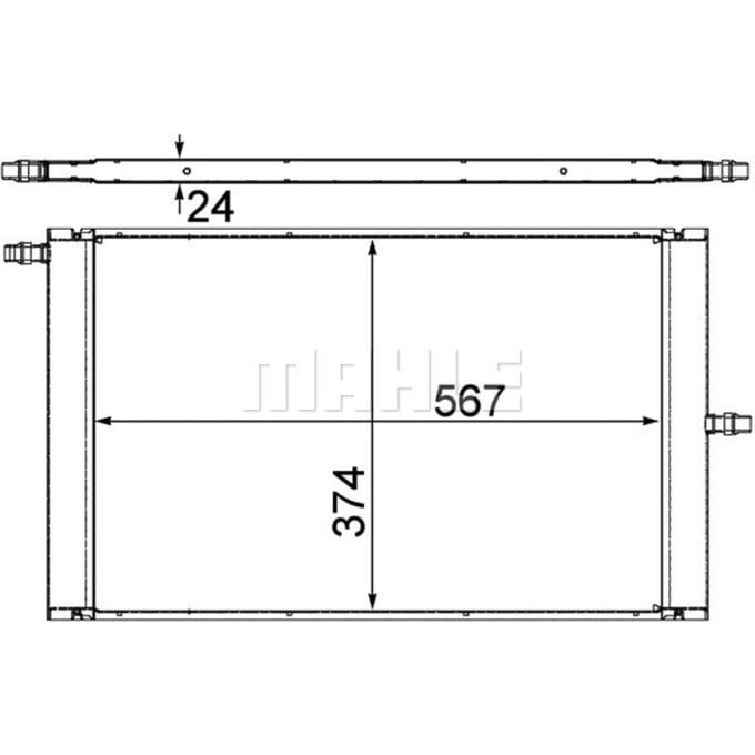 Lage-temperatuurRadiator, laadluchtRadiator MAHLE CIR 7 000P