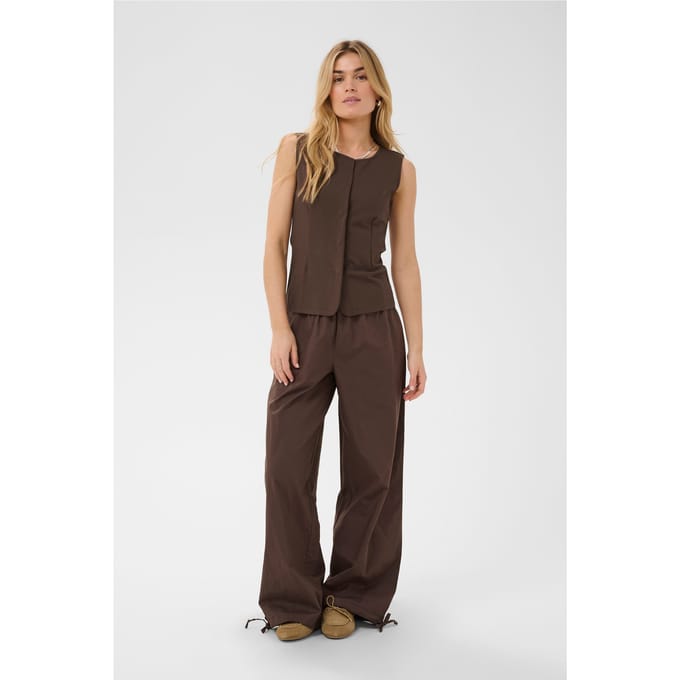 Saint Tropez GennySZ Vest Dames Gilet - Chocolate Brown