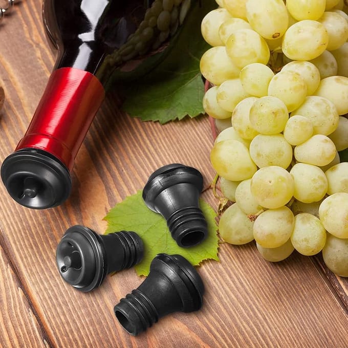 *** 3x Vacuüm Wijndoppen - Wijnafsluiter - Wijnstop - Wine Plug - van Heble®***