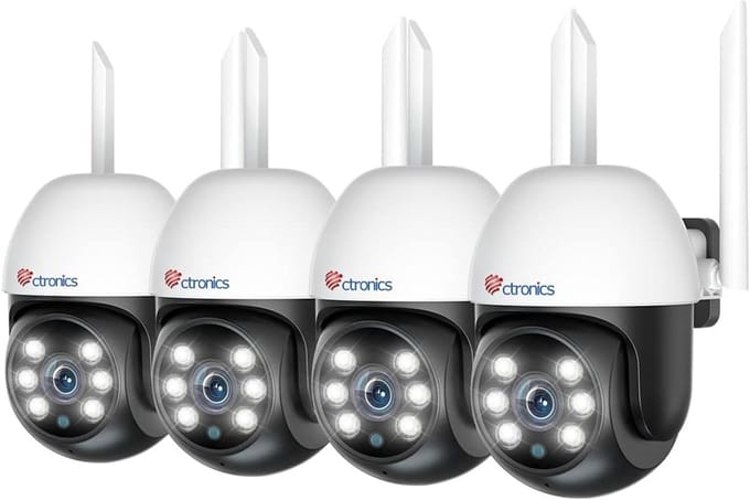 Beveiligingscamera Set - IP Camera - Huis Bewaken - Automatische Tracking - 4 Stuks - Wit