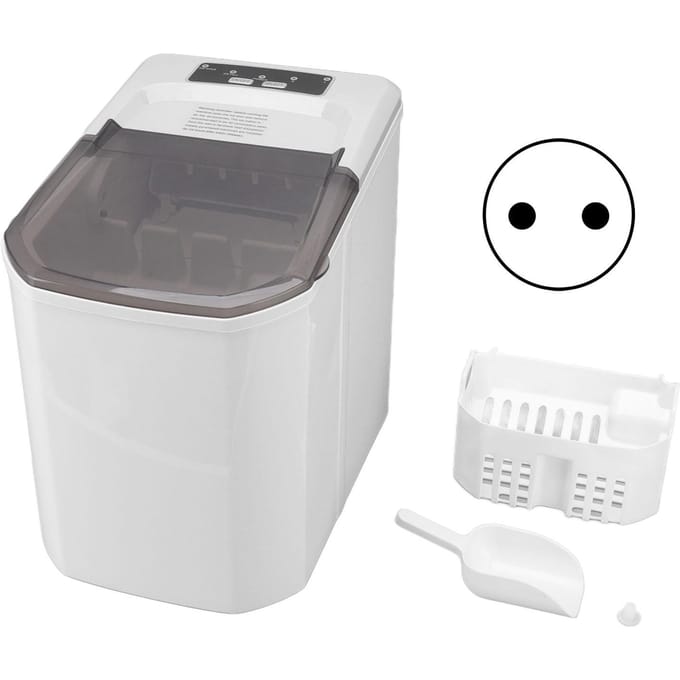 GSN Z6 IJsblokjesmachine Aanrecht Mini Draagbare Ijsblokjesmachine IJsmaakmachine voor Thuis Commerciële Bar white