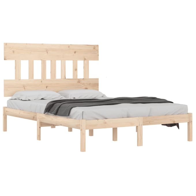 vidaXL - Bedframe - massief - hout - 150x200 - cm