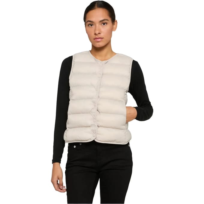 Urban Classics - Button Puffer Mouwloos jacket - L - Grijs