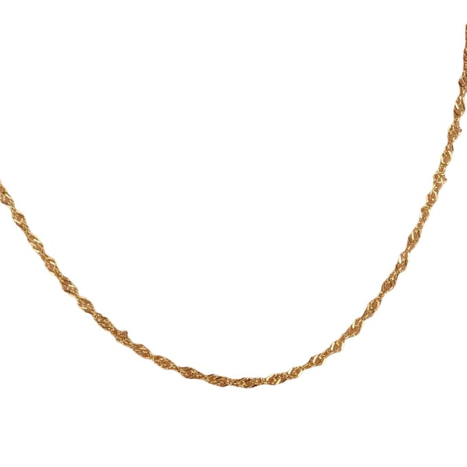 Twisted Chaine Necklace Gold 14K