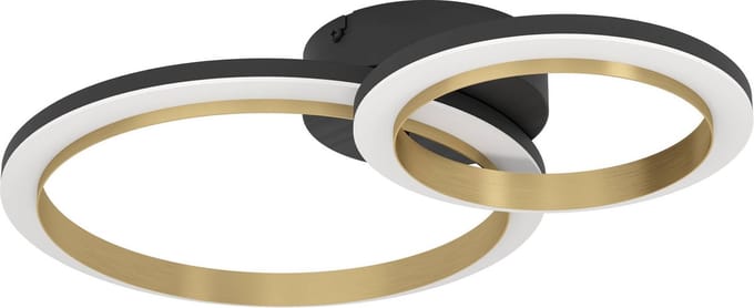 EGLO Calliera Plafondlamp - LED - 42 cm - Zwart|Goud|Wit - Dimbaar