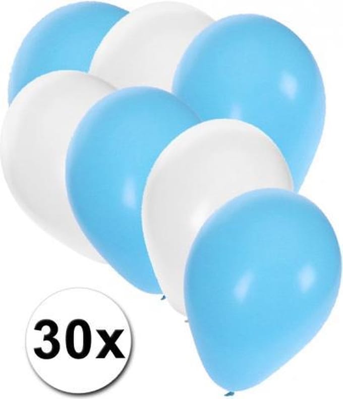 30x Ballonnen in Argentijnse kleuren