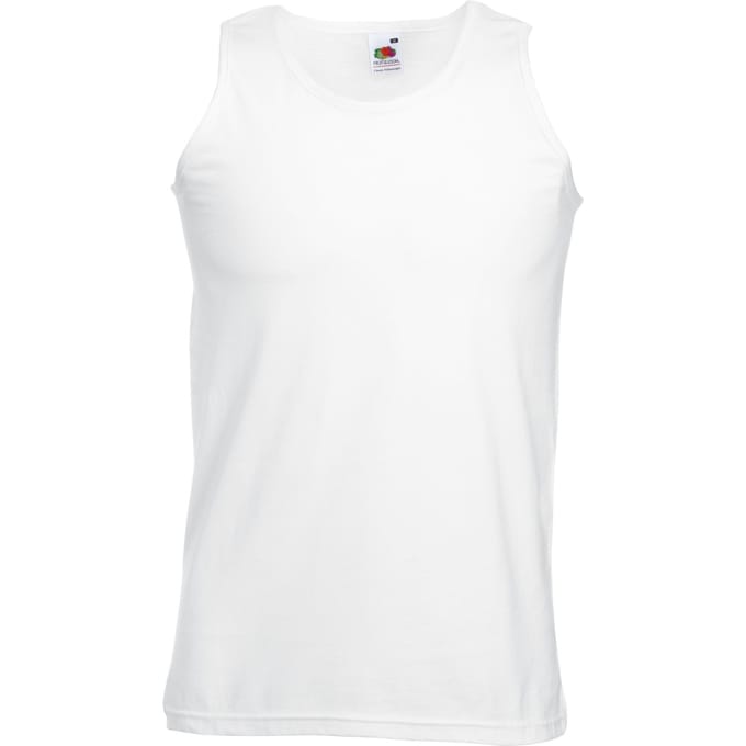 Fruit Of The Loom Heren Atletisch Mouwloos Hemd / Tanktop (Wit)