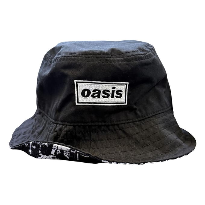 Chapeau seau réversible logo Oasis Definitely Maybe One Size noir