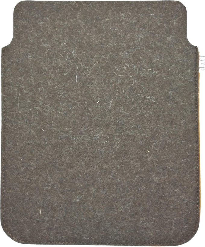 Daff - Vilt Tablethoes - Bruin/Zwart - 21.5 x 26cm - Merinowol - tot 11inch