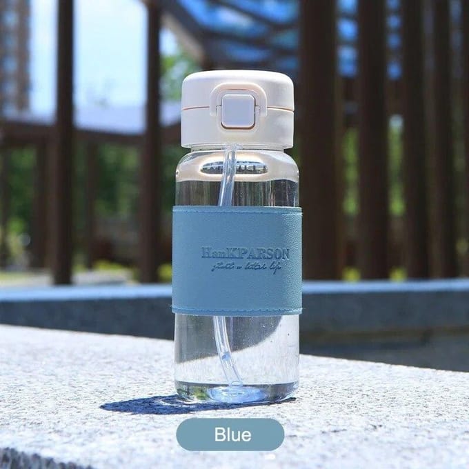 1Pc Creatieve Waterfles met Stro Draagbare Leuke Plastic Drinkfles lekvrije Drinkware voor het Drinken van Melk Koffie Thee 400ml
