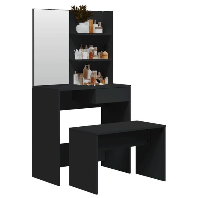 vidaXL - Kaptafelset - 74,5x40x141 - cm - zwart