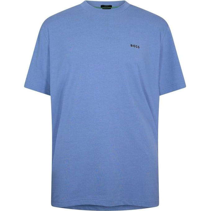Boss Heren Logo Regular T-Shirt (Blauw)