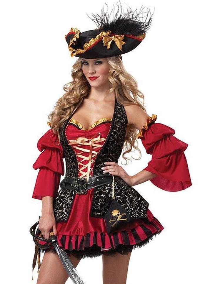 "Deluxe piraten kostuum voor vrouwen - Verkleedkleding - Large"