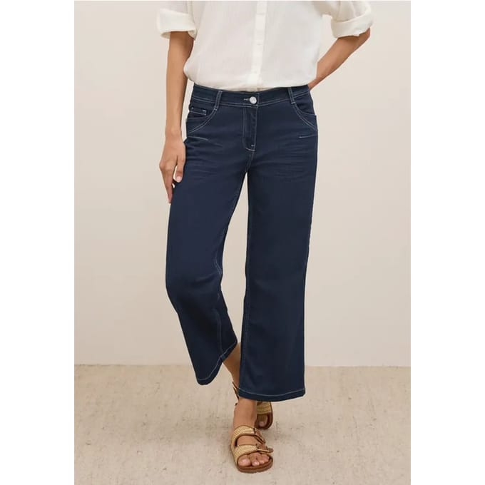 7/8 Uitgerolde Wide Legs jeans