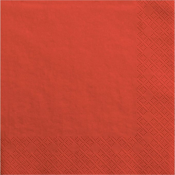 PartyDeco - Servetten - rood 20 stuks