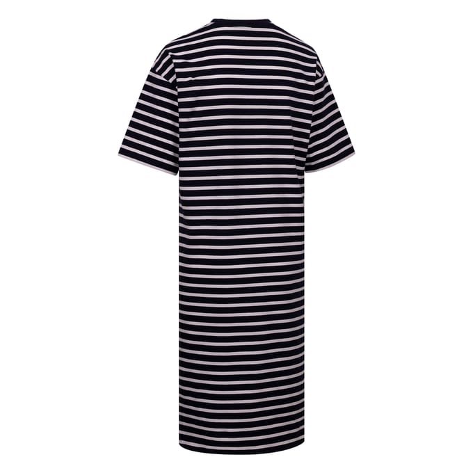 Trespass Dames Elayna T-shirt Jurk (Marine/Wit)