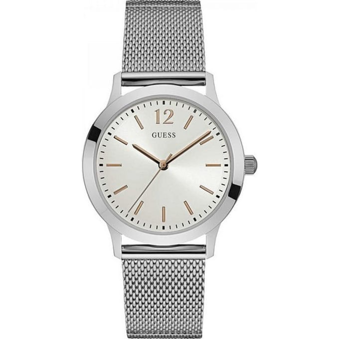 Horloge GUESS W0921G1. Kwarts, Kleur wit. Man.