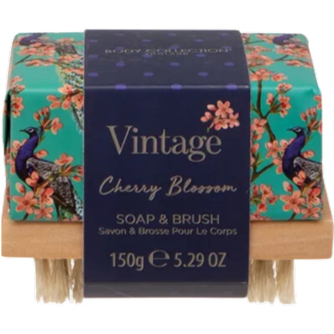 Body Collection Vintage Kersenbloesem Zeep & Borstel - 150g