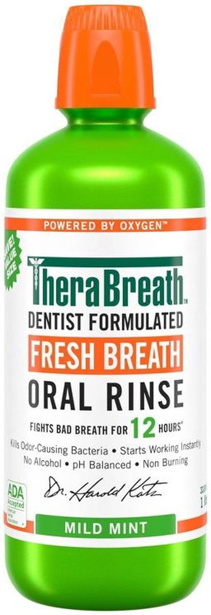 TheraBreath Fresh Breath Mouthwash – Mild Mint – Mondwater – 1 Liter