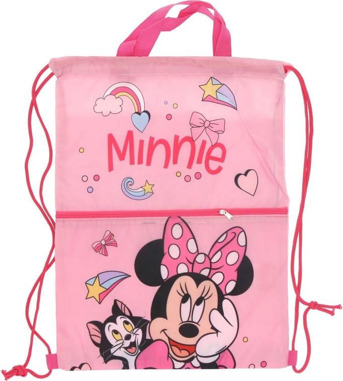 Minnie Mouse Gymtas met rits - Zwemtas - 40 cm - Roze - Voor Kinderen
