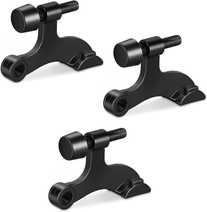 Verstelbare zware deurstoppers met rubberen bumpers - Wandbeschermers voor deuren (3-pack)