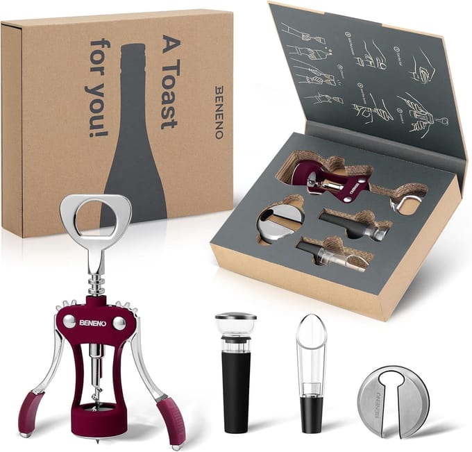 Luxe Wijnopener Geschenkset met Kurkentrekker en Accessoires