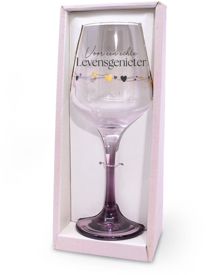 Sparkling wijnglas | Thema: Levensgenieter | Inhoud: 350ml | Kleur: Roze