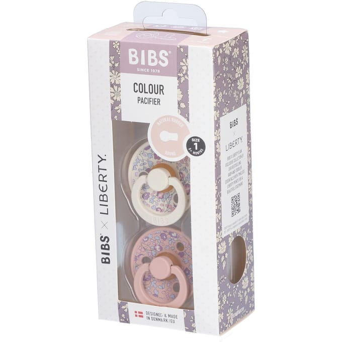 BIBS x Liberty Colour Fopspeen - 0-6 mnd - 2-pack - Rond - Eloise Blush