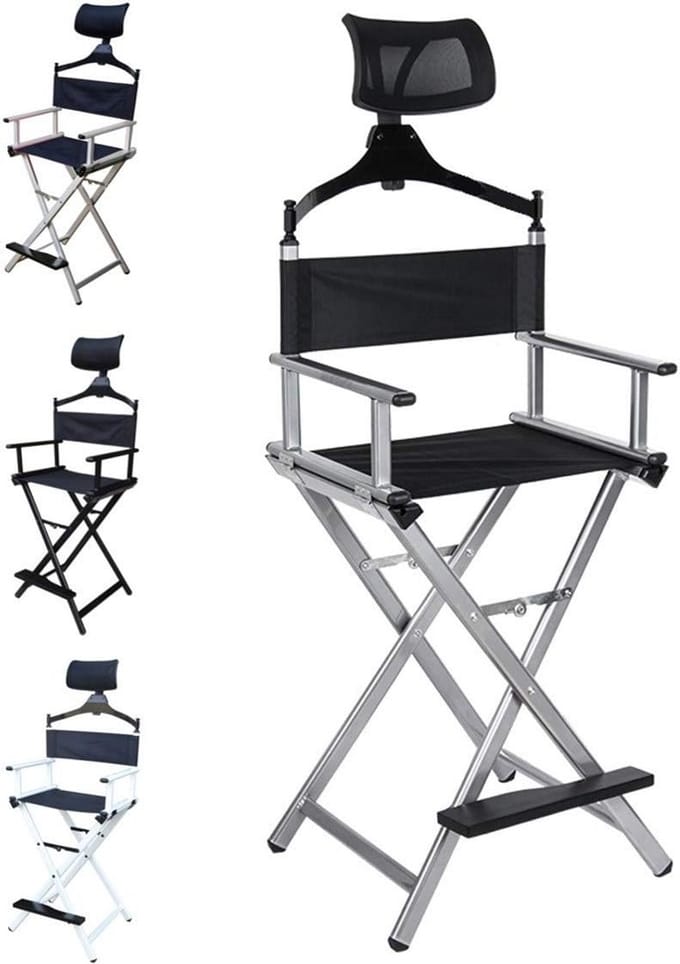 Professionele Make-up Klapstoel - Verstelbare Aluminium Stoel voor Visagisten
