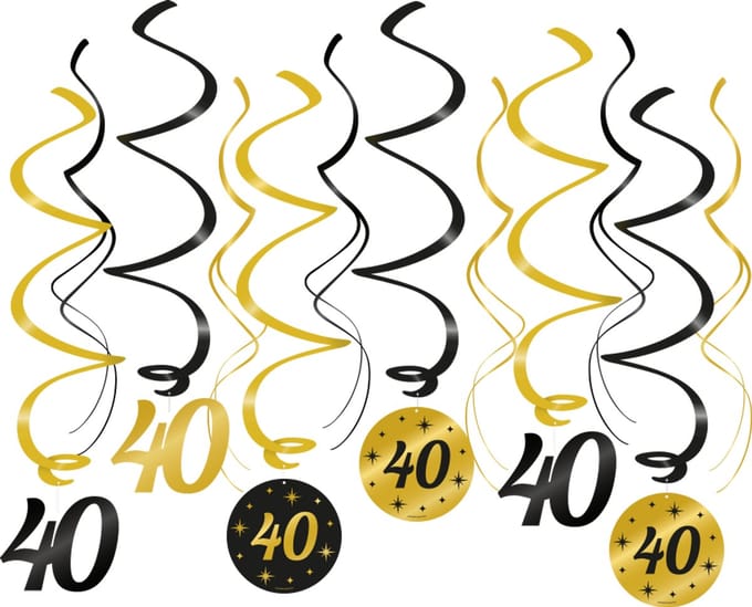 Paperdreams - 6 Swirls Classy Party - 40 jaar