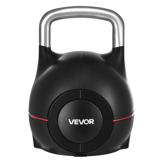 Kettlebell réglable avec 7 niveaux de poids 2/5/8/11/14/17/20 kg (Noir)