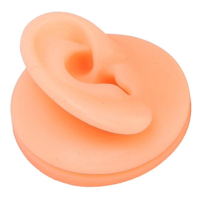 Siliconen Oor Acupunctuur Oefenmodel Herbruikbaar Simulatie Oor Display Model Vals Oor ModelRechts Right Ear orange
