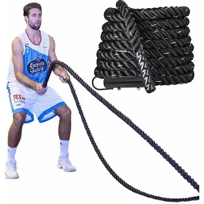 Softee Functional Battle With Hook Battling Ropes Zwart 15 m