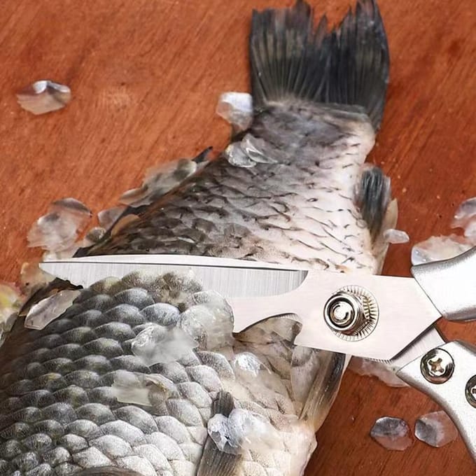 1 STUKS Multifunctionele roestvrijstalen keukenschaar voor het knippen van zware taken - Ideaal voor botten, gevogelte, vis en meer. white