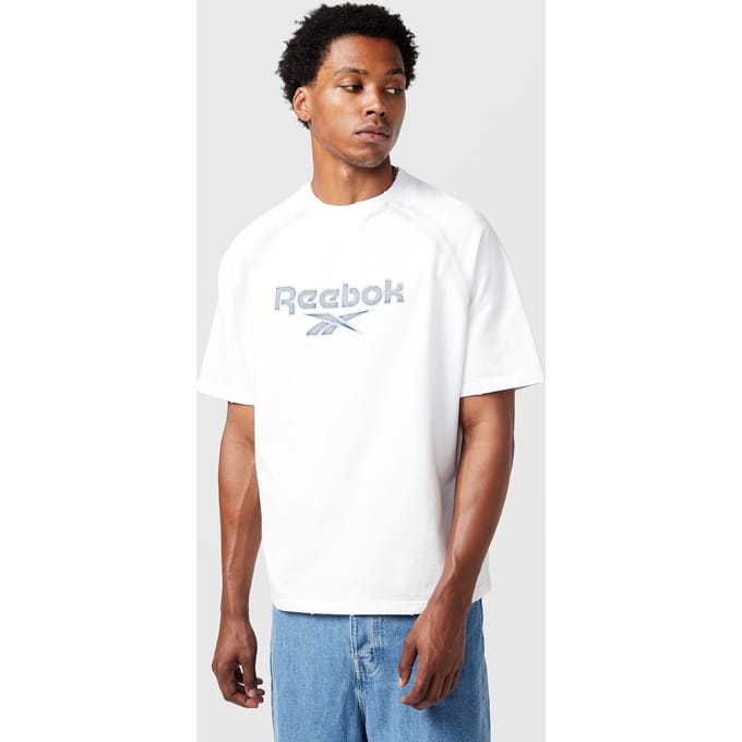 Reebok Part Woven T-Shirt, wit