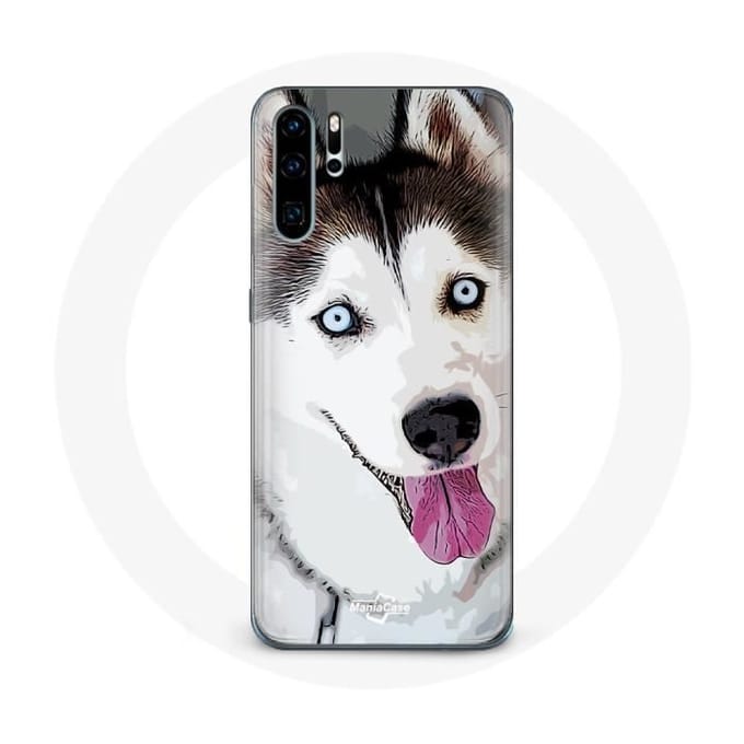 Coque - Husky - Huawei P30 - Souple - Protection - Blanc de Sibérie blanc